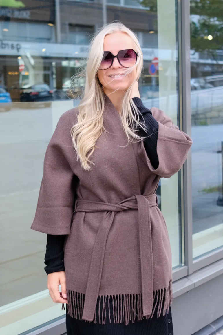 Akila Lambswool Jacket Brown Mel