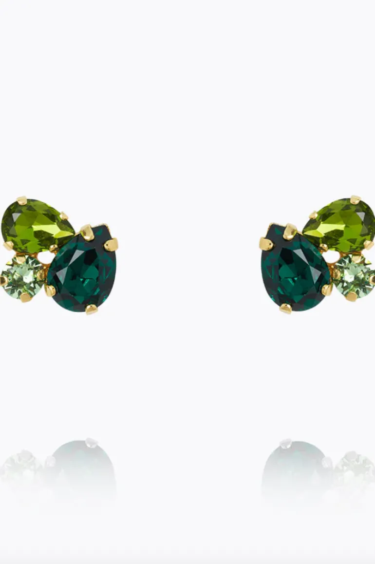 Alisia Earring Gold Green Combo