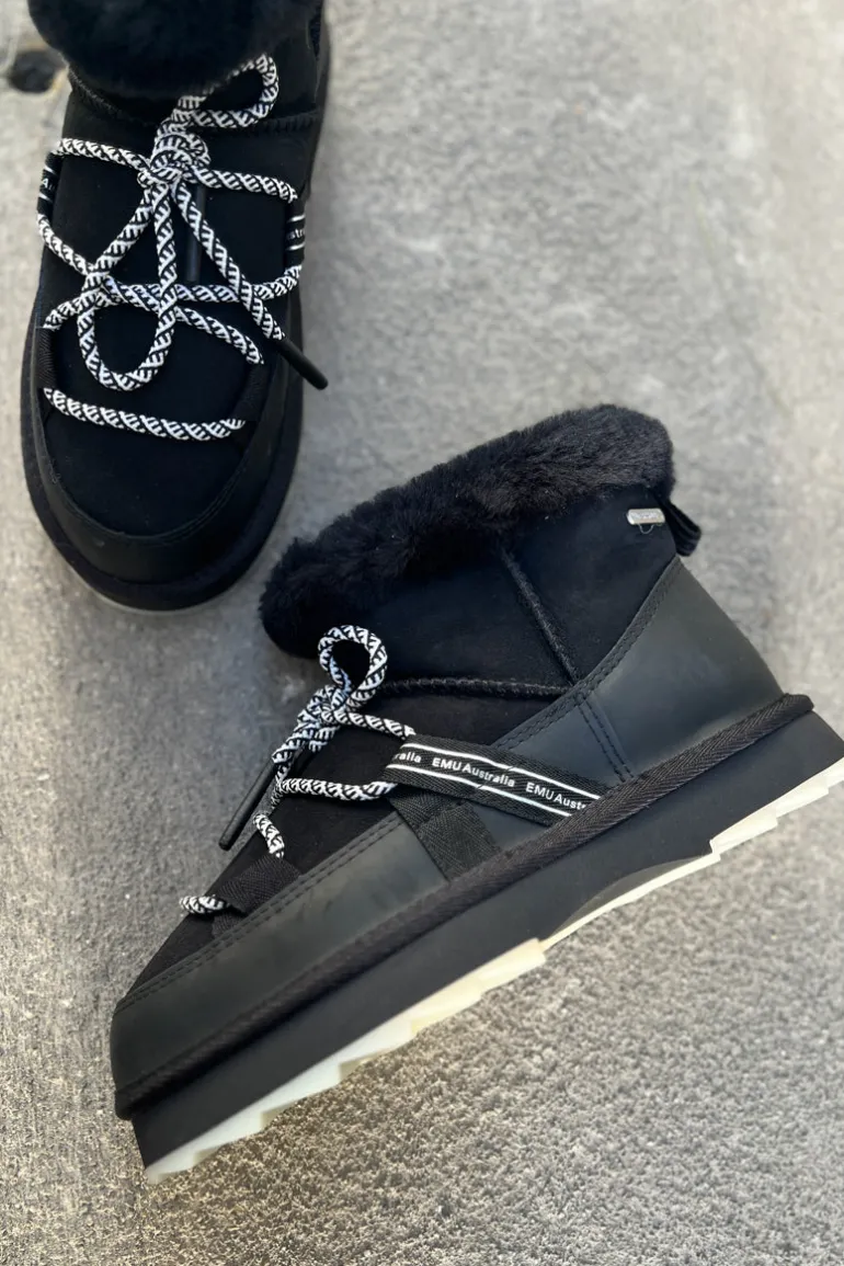 Blurred Micro Boots Black