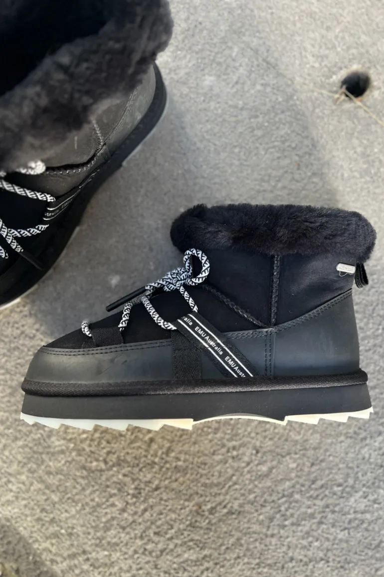 Blurred Micro Boots Black