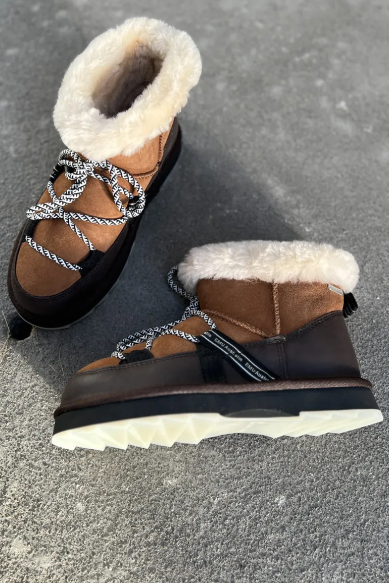 Blurred Micro Boots Chestnut
