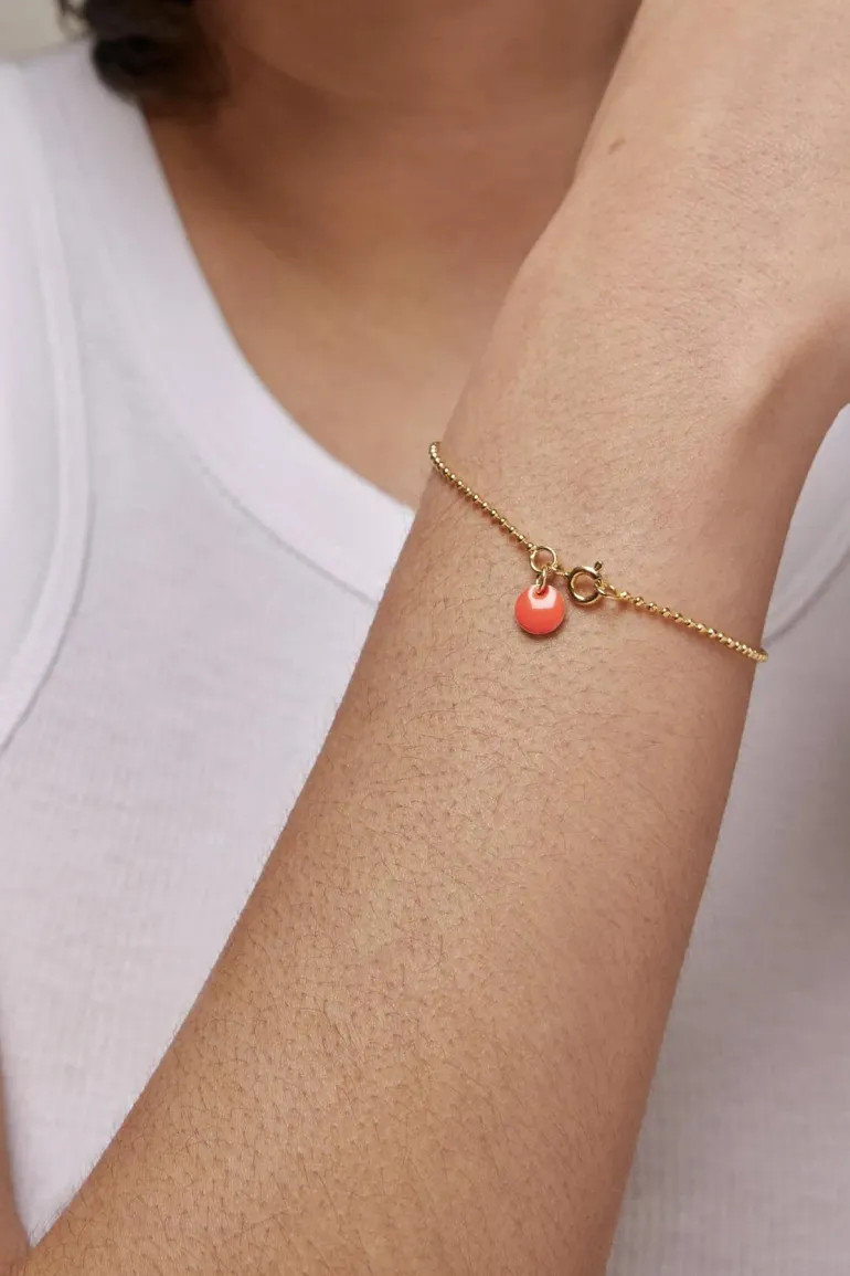 Bracelet Ball Chain Coral