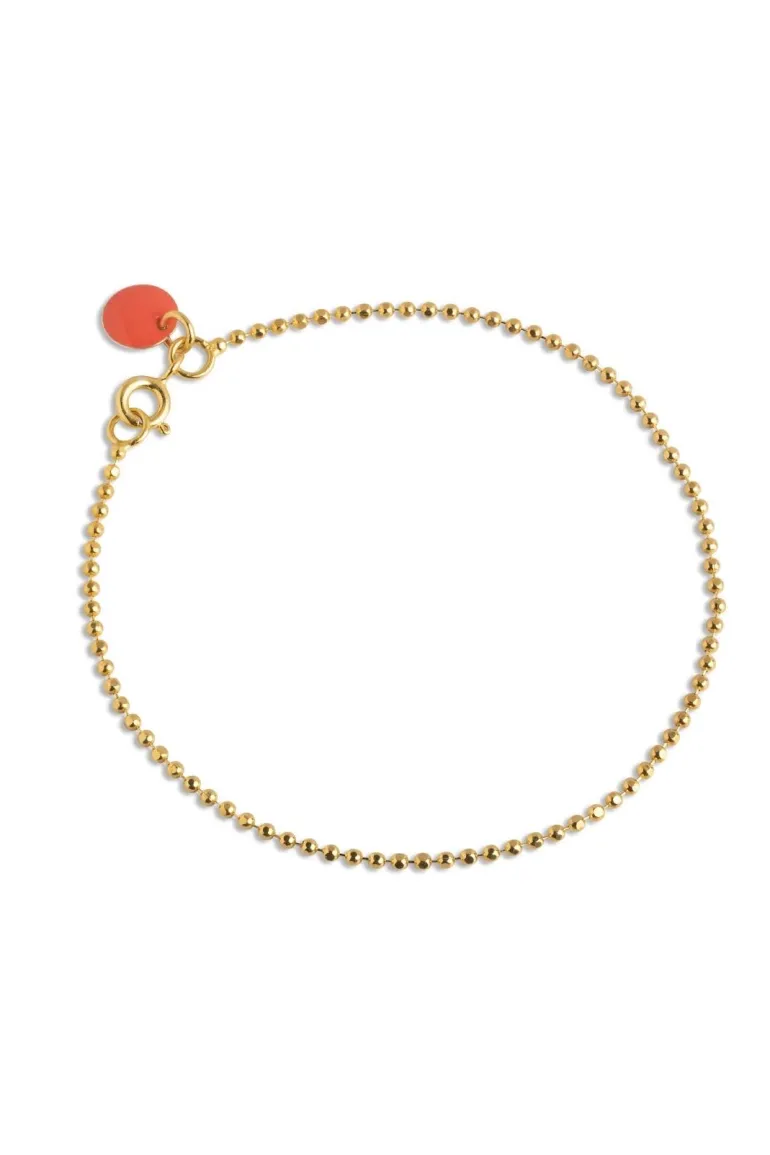 Bracelet Ball Chain Coral