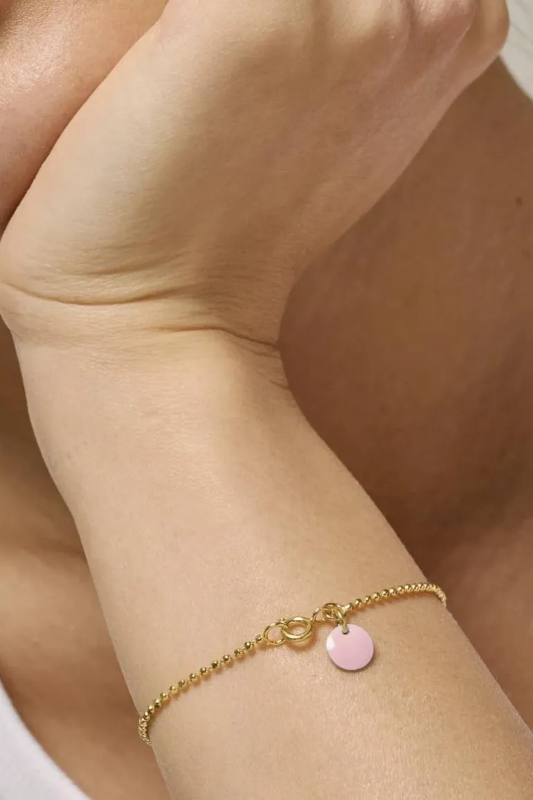 Bracelet Ball Chain Flamingo Gold