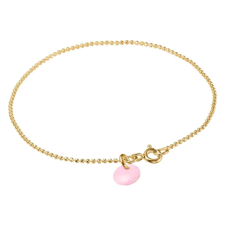 Bracelet Ball Chain Flamingo Gold