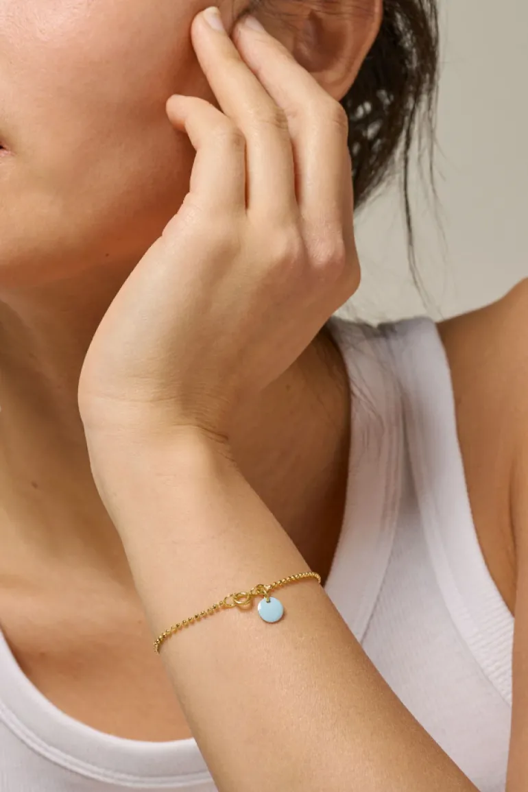 Bracelet Ball Chain Icy Gold