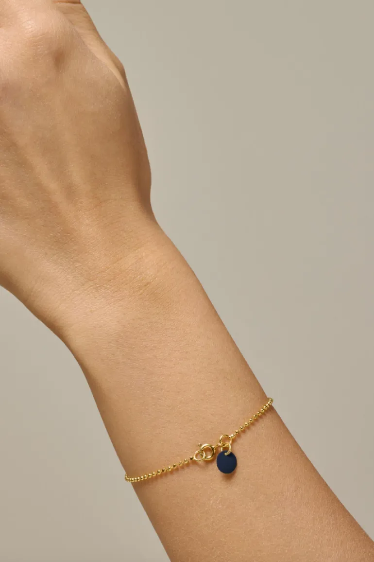 Bracelet Ball Chain Midnight Gold