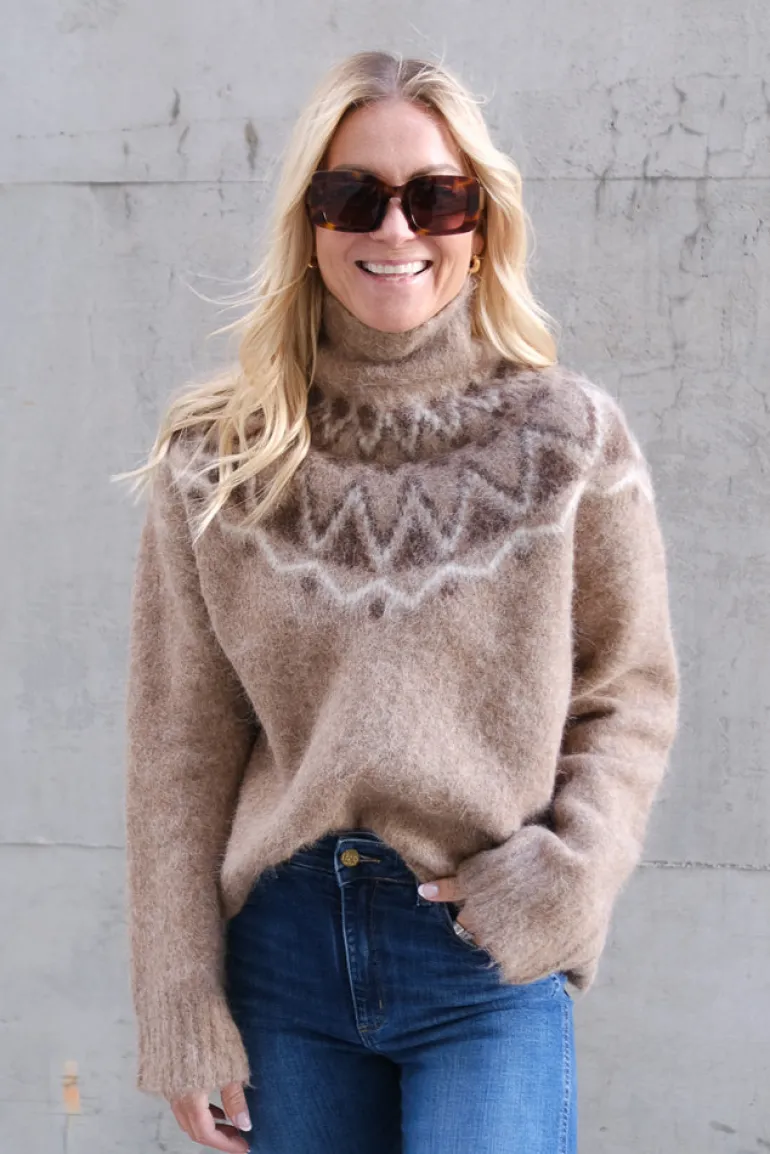Champoluc Knitted Sweater Fair Isle Hazelnut