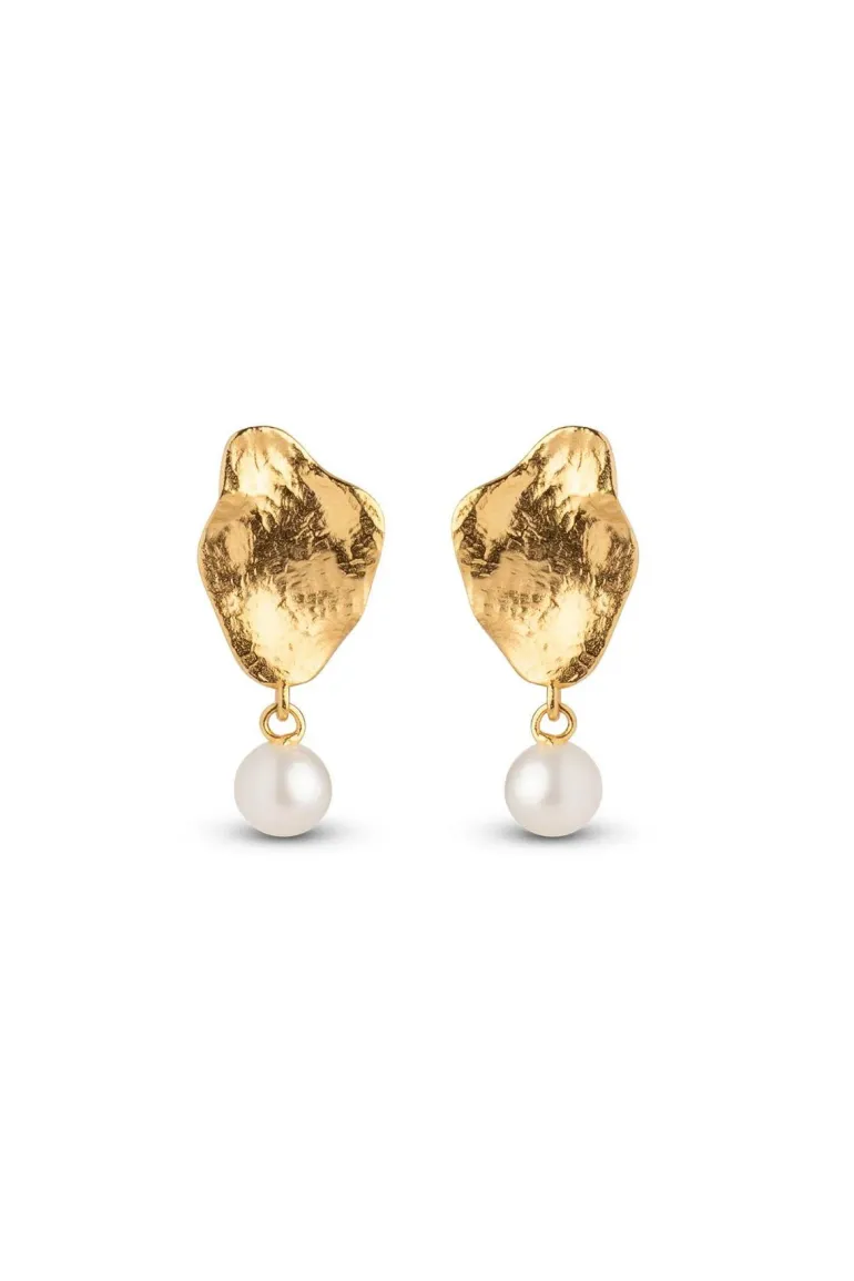 Earring Caia Small Gold Pearl