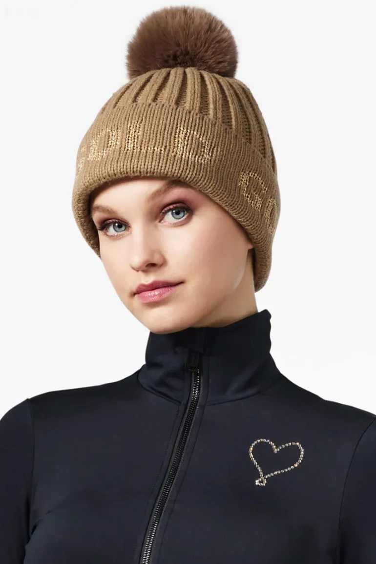 Hodd Beanie Faux Pom Marmottes
