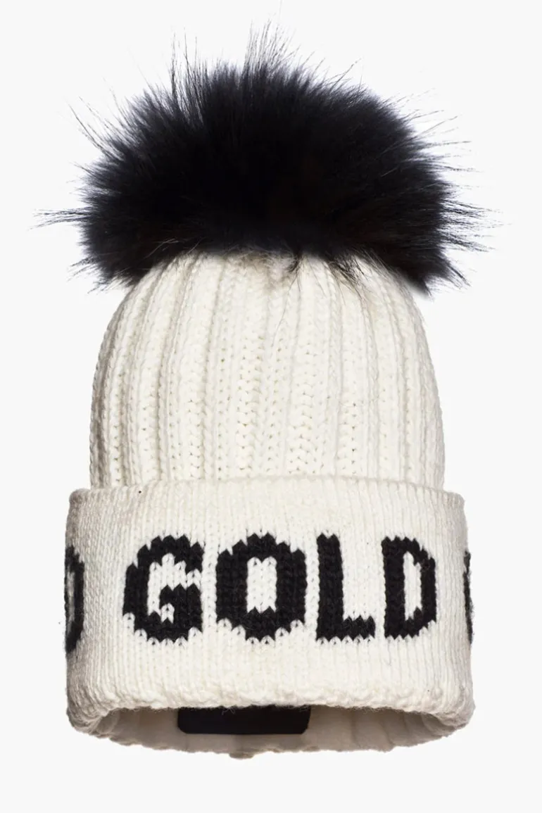 Hodd Beanie Real Pom White