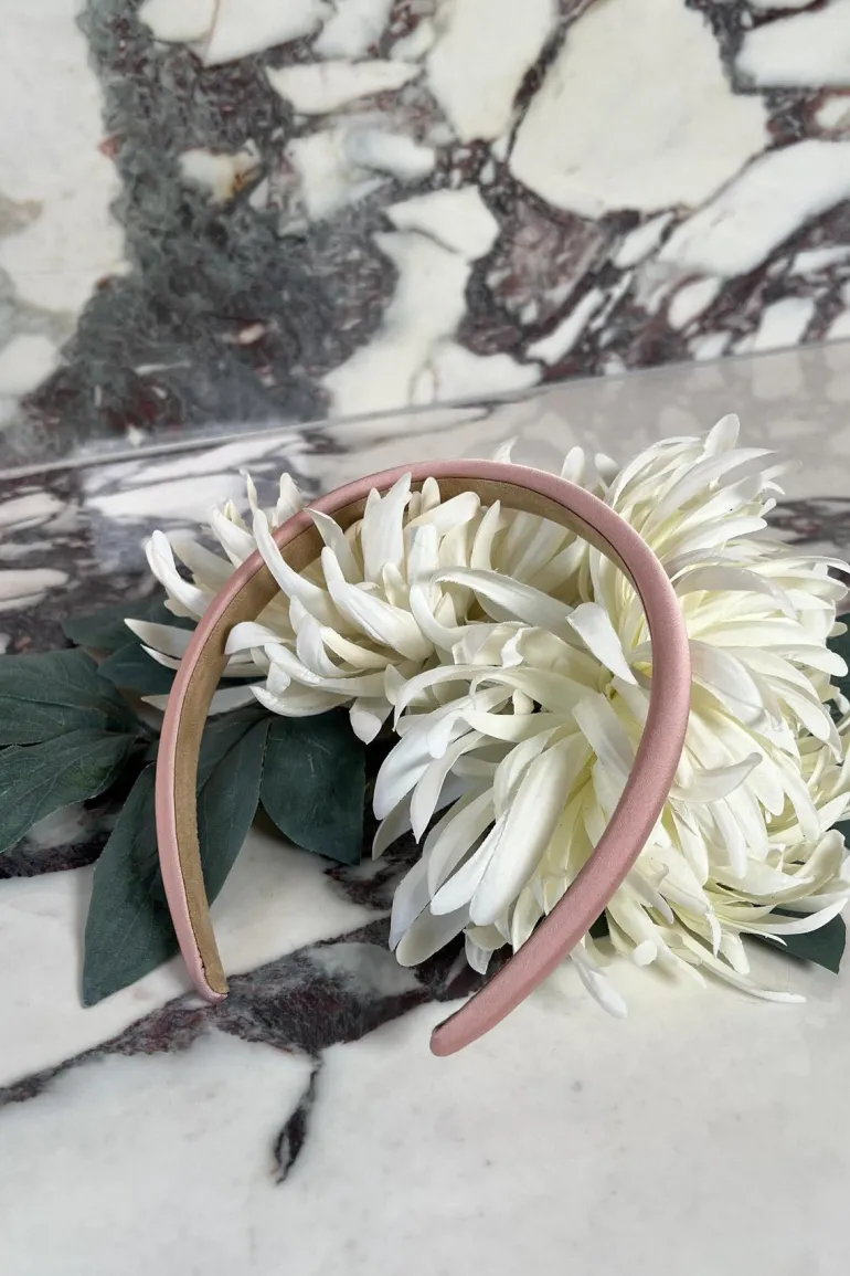 Hårbøyle Silke Look Smal Lys Rosa