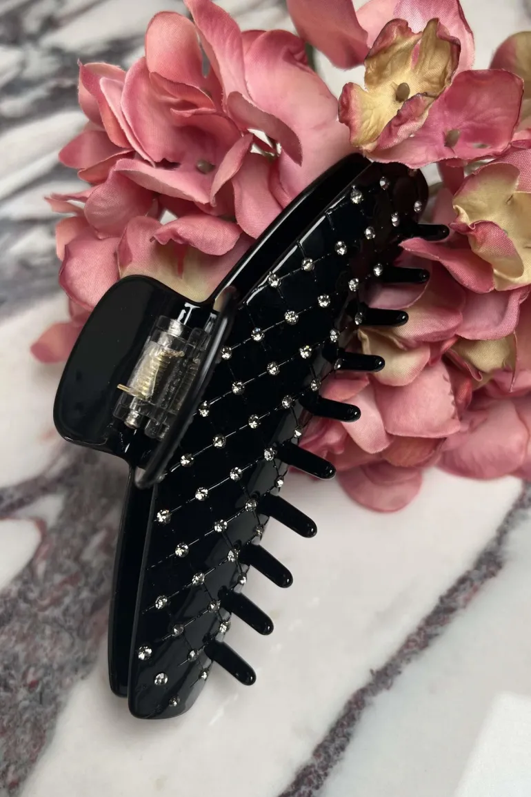 Hårklype Exclusive Elisabeth Med Stener Sort