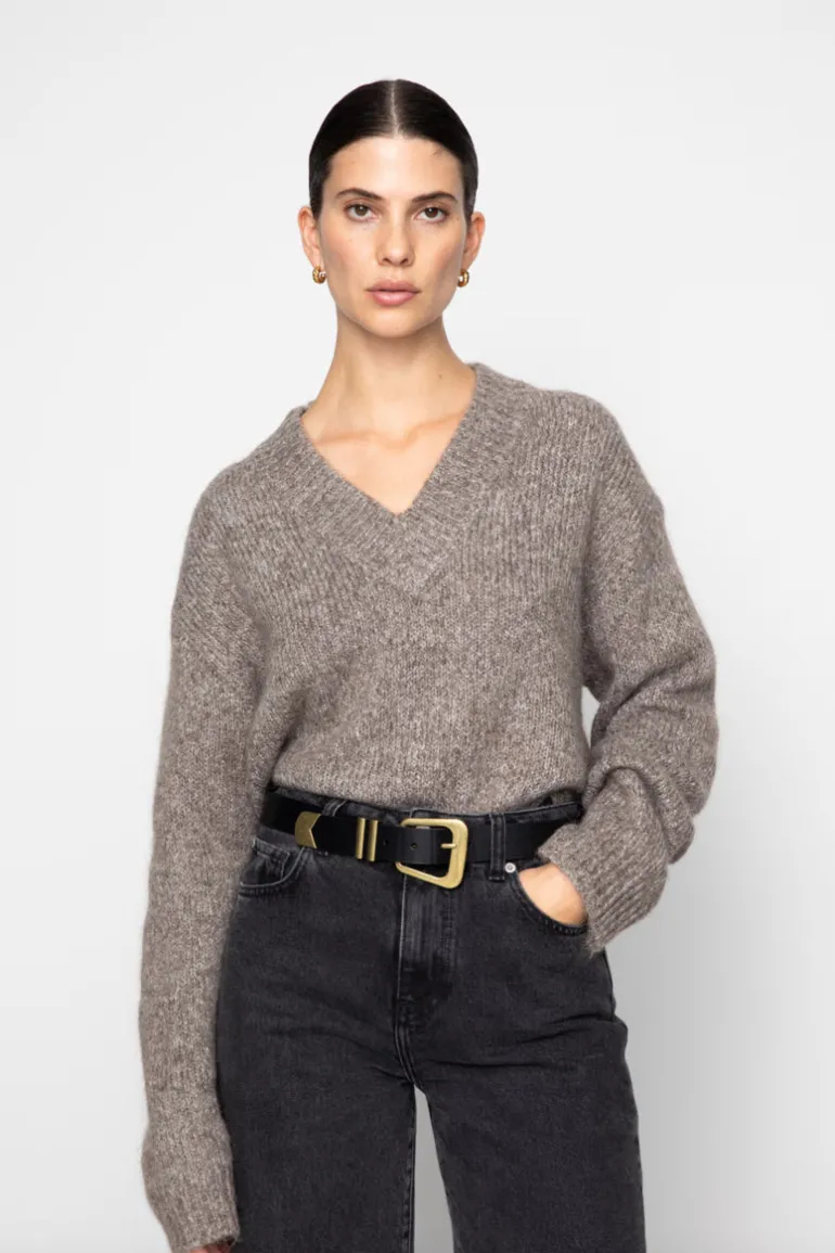 Lou Knit Sweater Dark Taupe