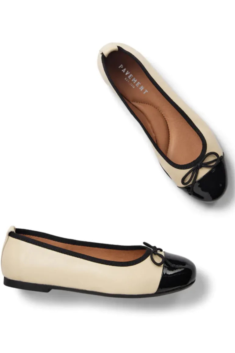 Lucy Beige Black Patent