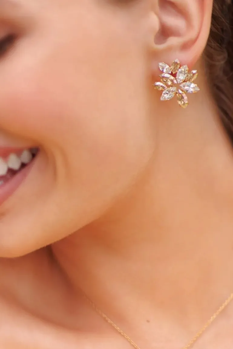 Melia Earcuff Gold Crystal Golden Shadow