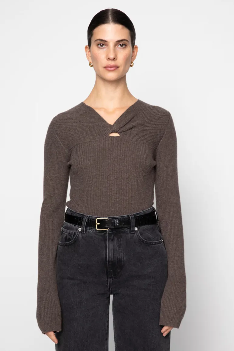 Melody Knit Sweater Taupe Melange