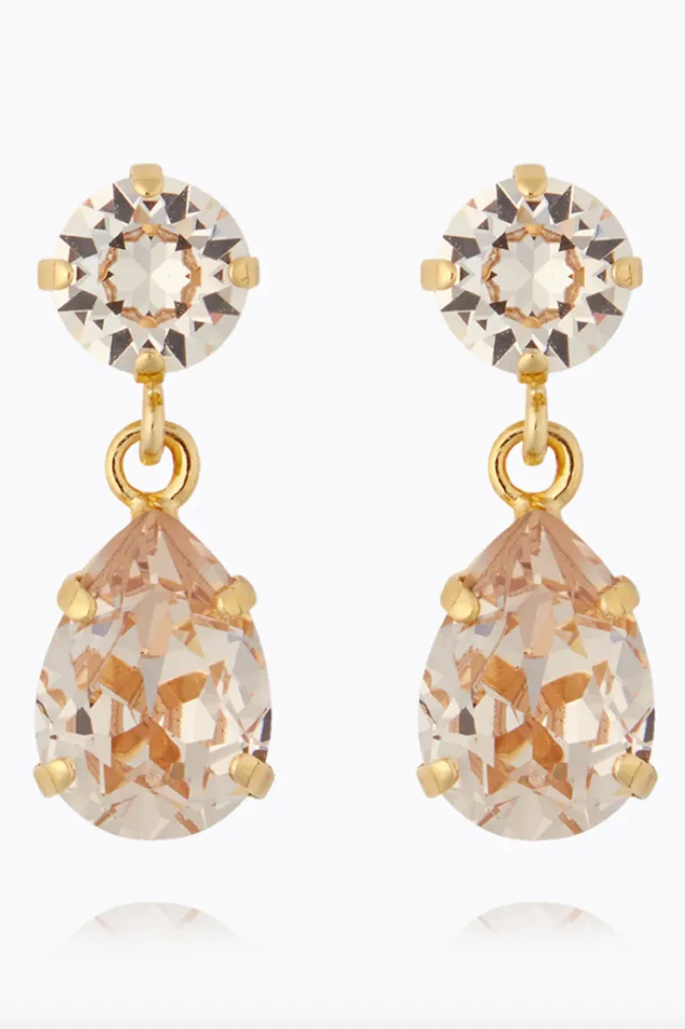Mini Drop Earrings Gold Silk