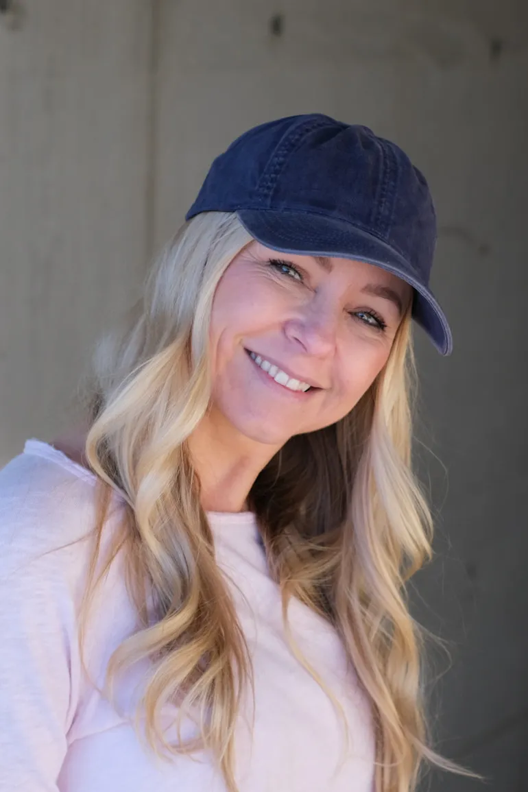 Navy Washed Cotton
