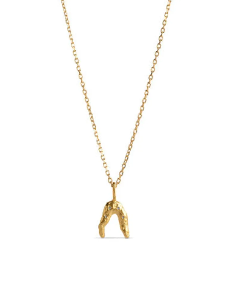 Necklace Wishbone Gold