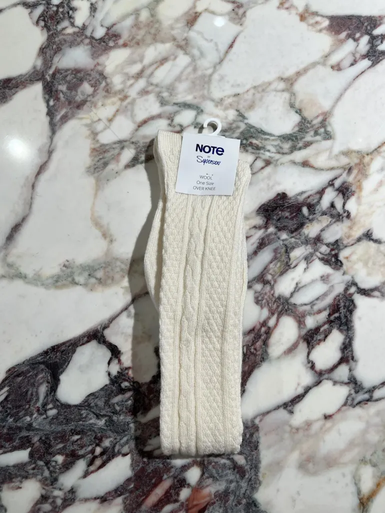 Nikkers Strømper Over Knee Offwhite