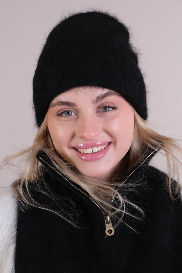 Silje Chunky Hat Black