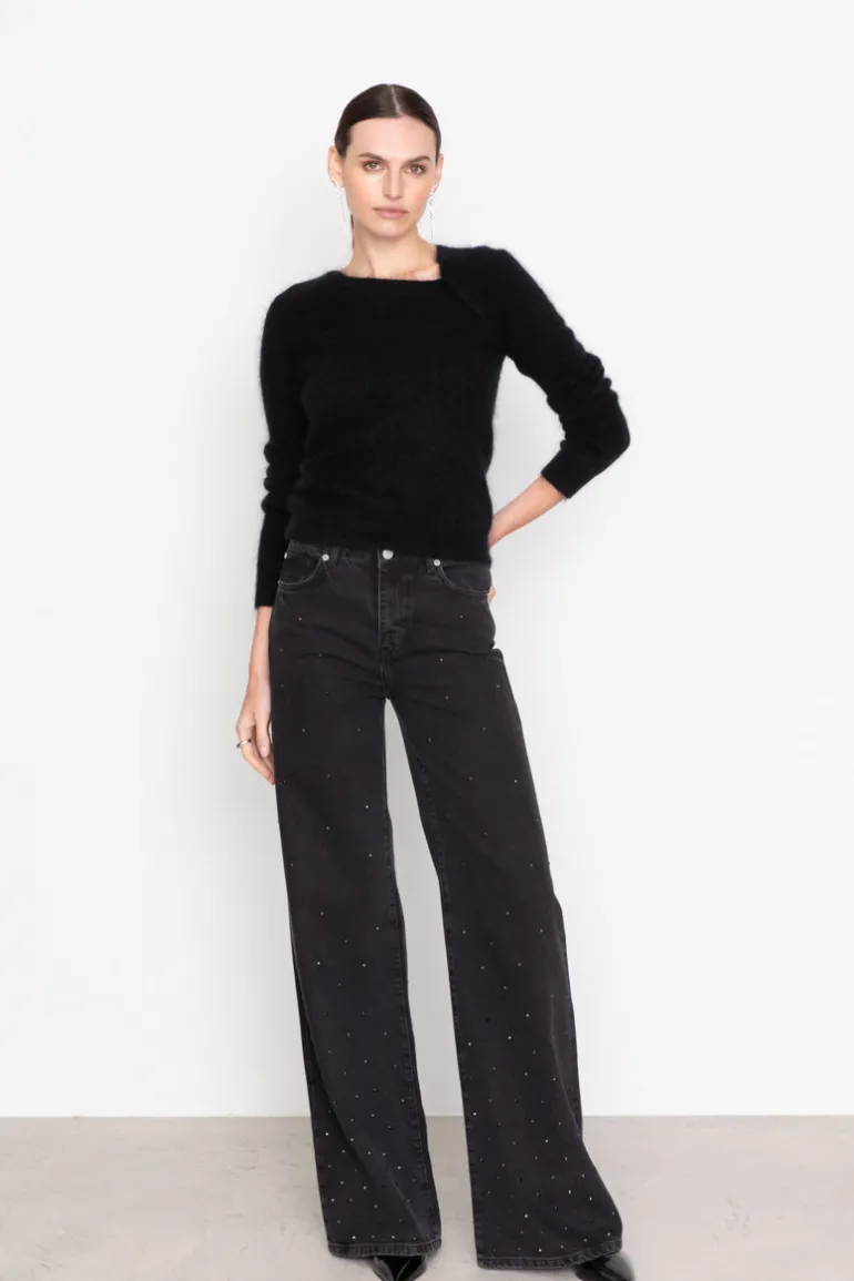 Taylor Embellished Jeans Washed Black