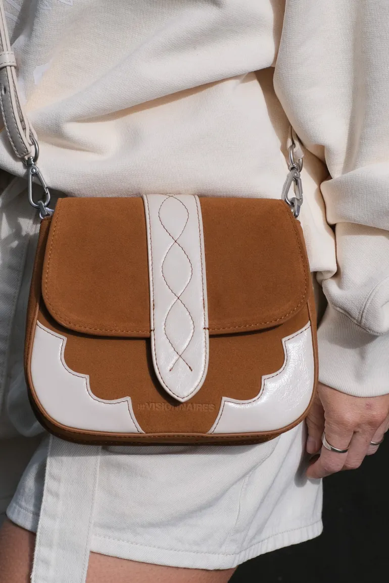 Valentina Western Bag Golden Brown/ Off-white