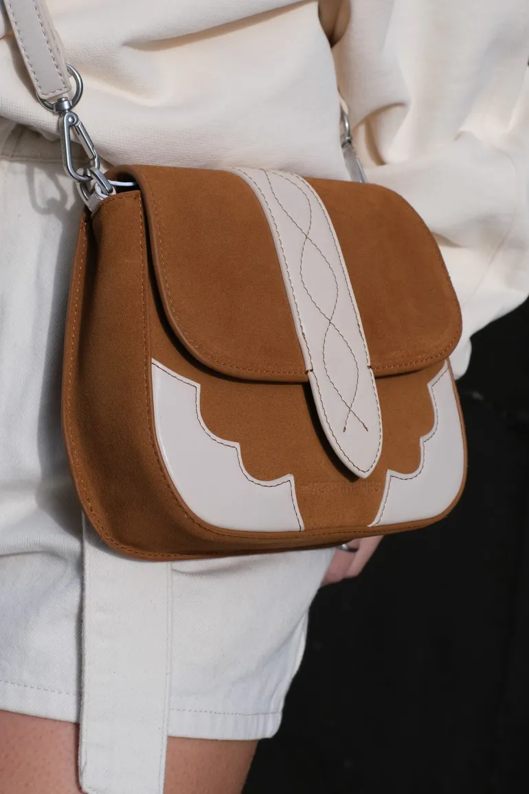 Valentina Western Bag Golden Brown/ Off-white
